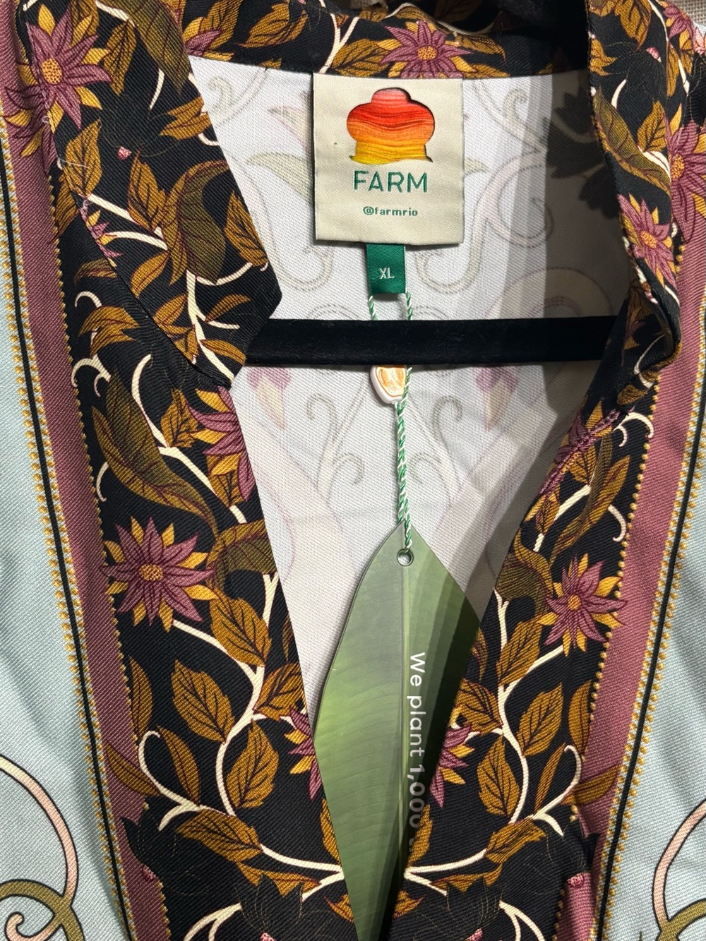 FARM Rio Mint and Rust Floral Maxi Dress - Picture 4 of 7